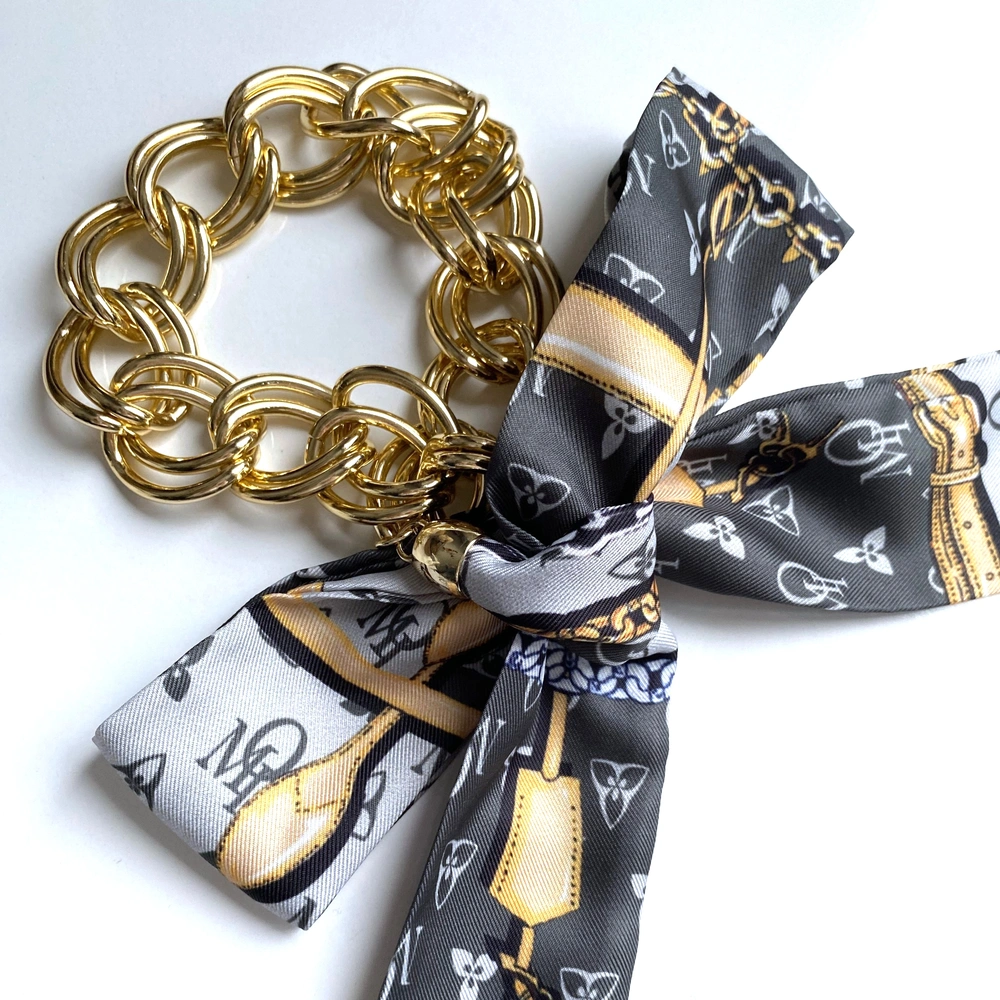 Monogram Desen Zincirli Fular
